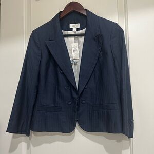 LOFT Double-Breasted Dark Blue Blazer